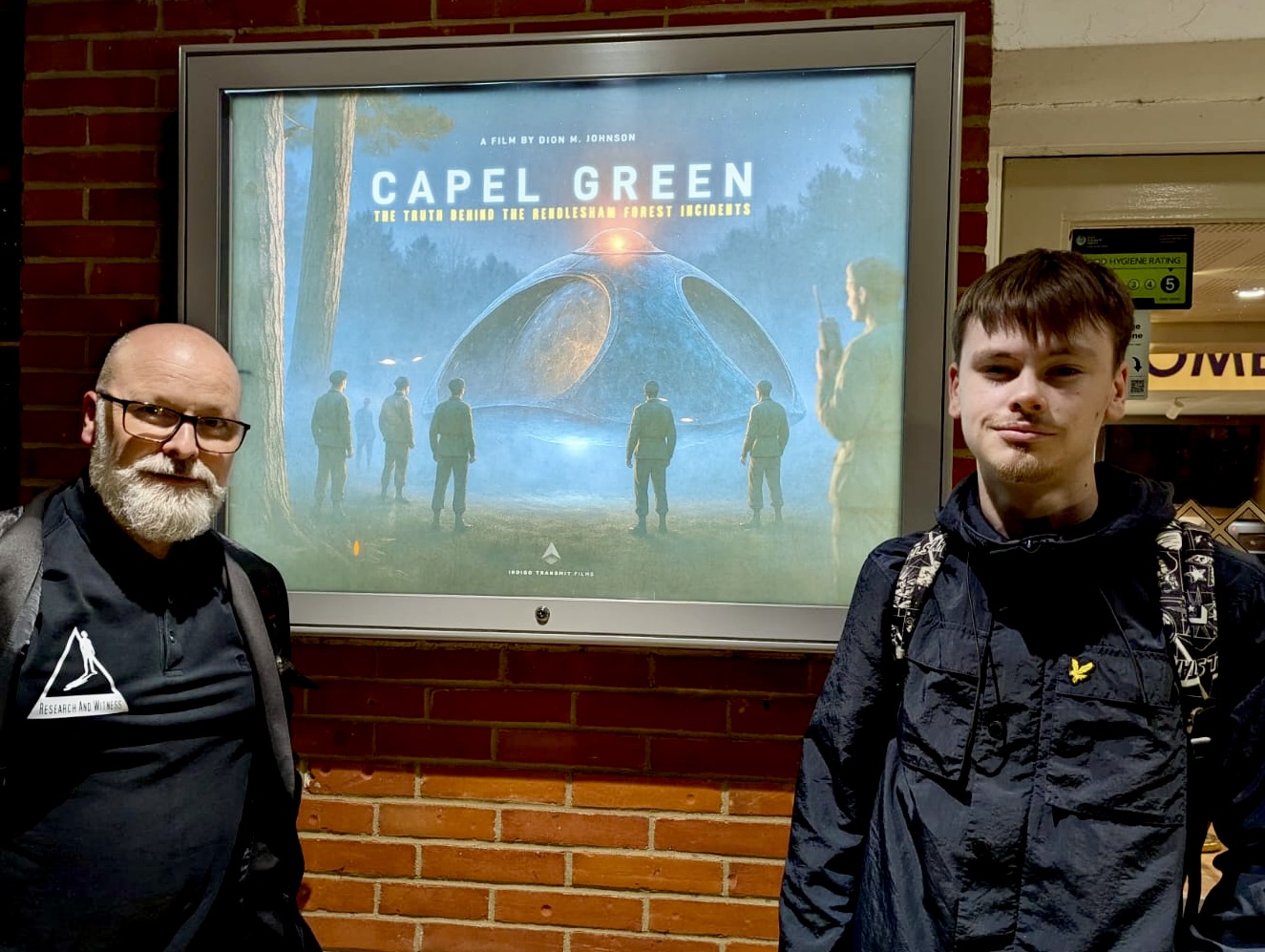 Alan and Harrison Raw at the Capel Green premiere